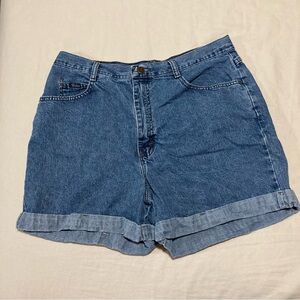 Riders by Lee Vintage Y2K Blue Jean Shorts with Rolled Hem | 1999 | Made in USA